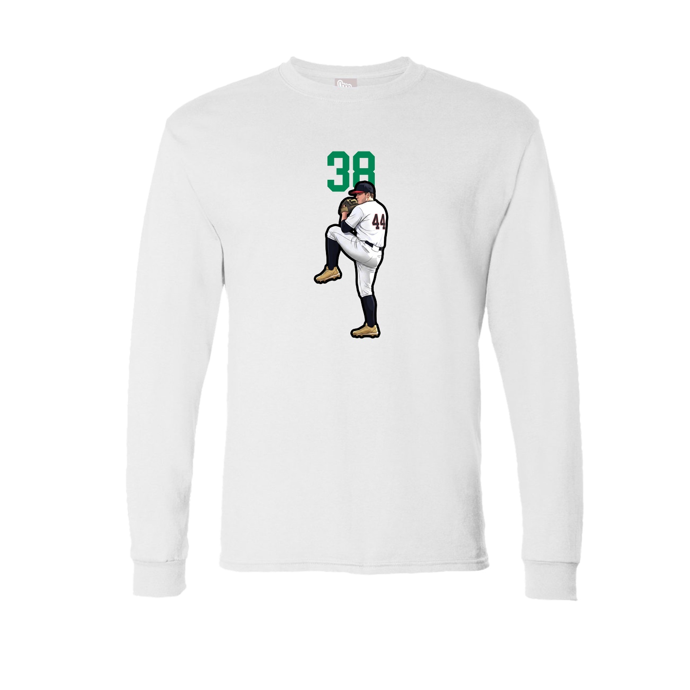 Long Sleeve Tee — Number Top in White