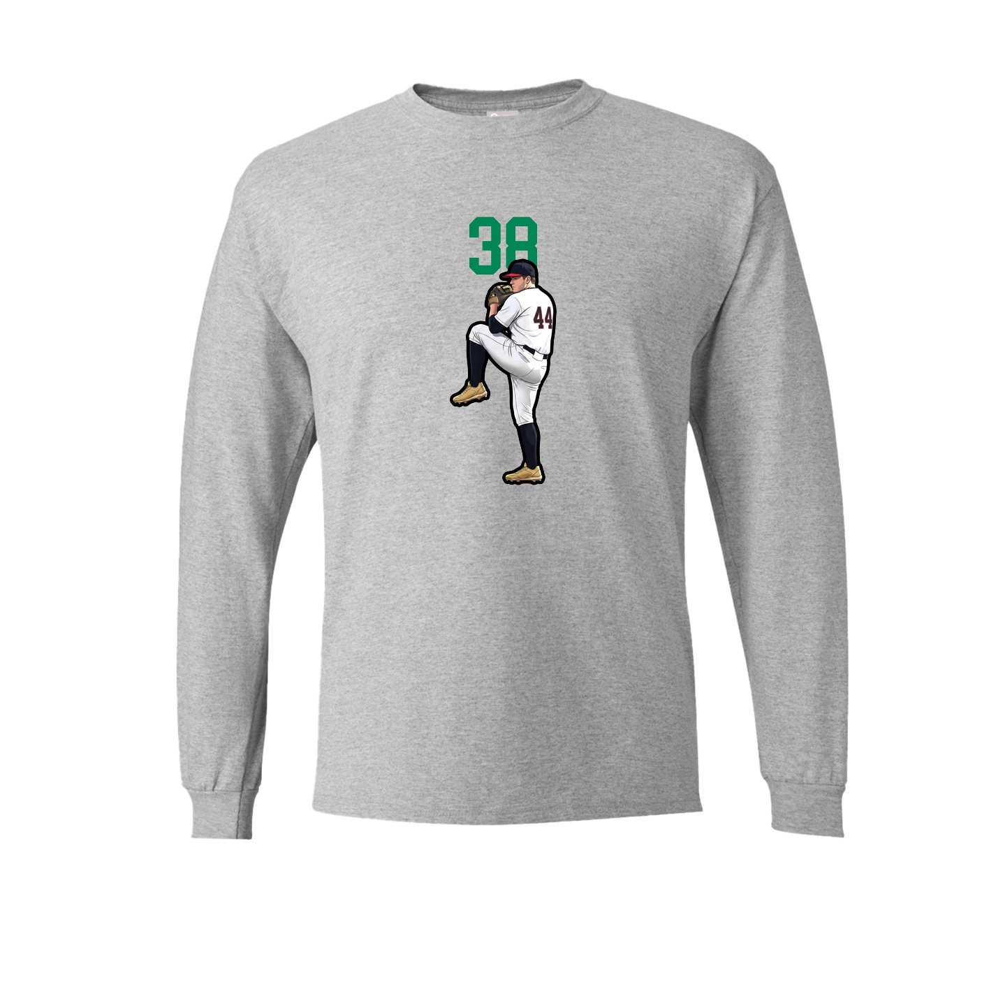 Long Sleeve Tee — Number Top in Grey