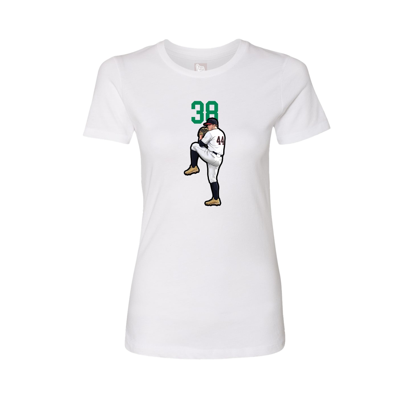 Fitted Women's Tee — Number Top in White