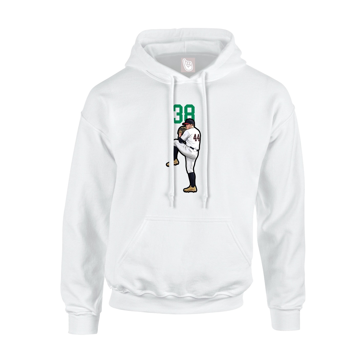 Hoodie — Number Top in White