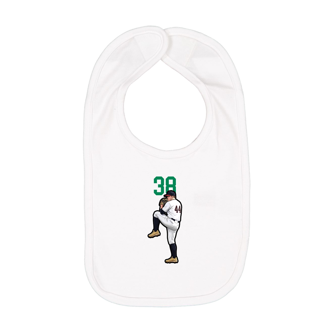 Infant Bib — Number Top in White
