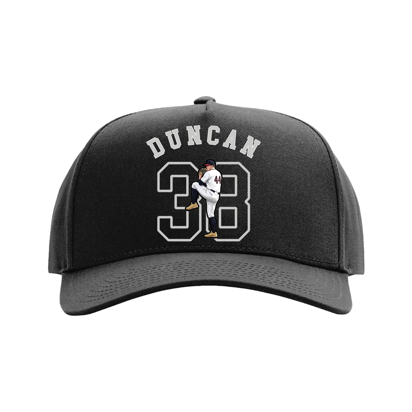 Full Fabric Five-Panel Champ Cap — Shirsey Arch in Black