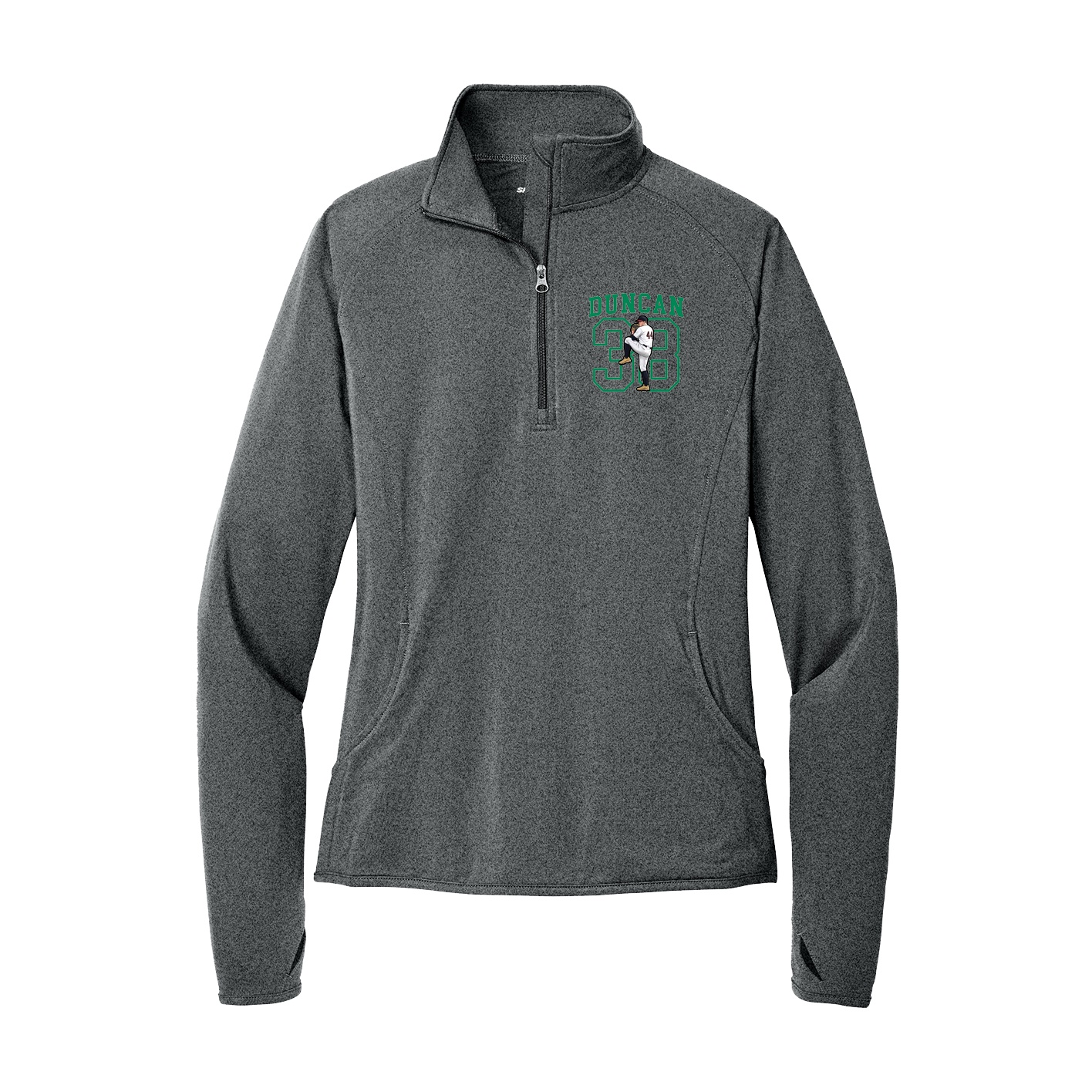 Women's Q-Zip Pullover — Shirsey in Grey