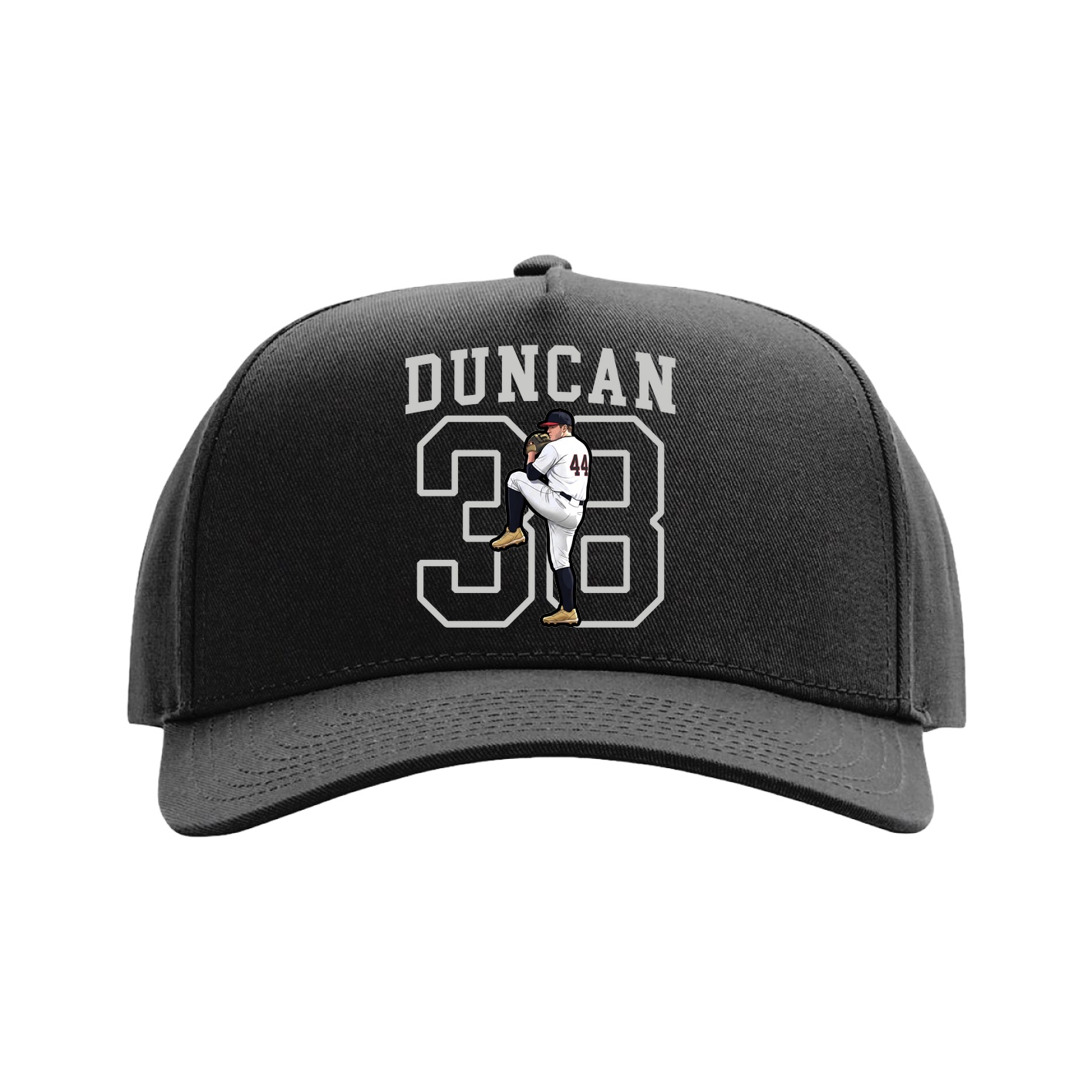 Full Fabric Five-Panel Champ Cap — Shirsey in Black