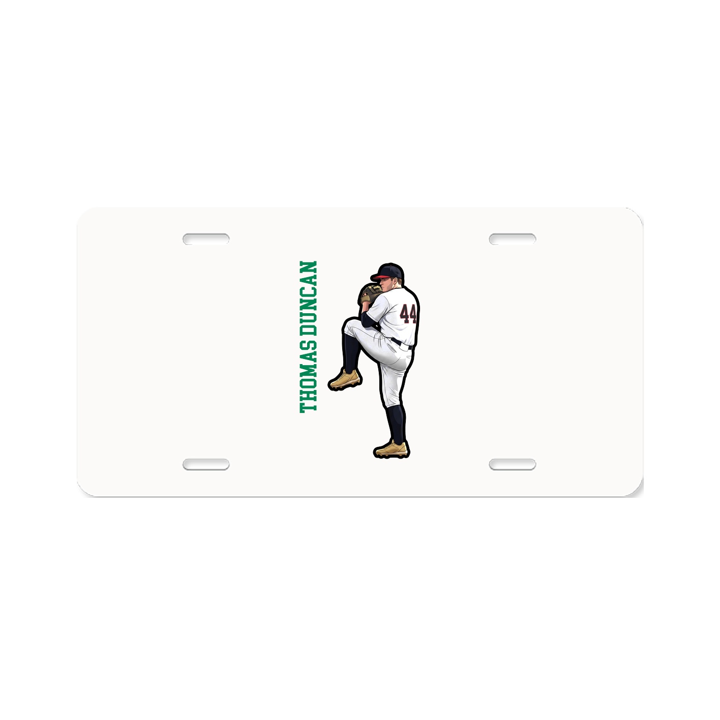 License Plate — Name Vertical in Classic