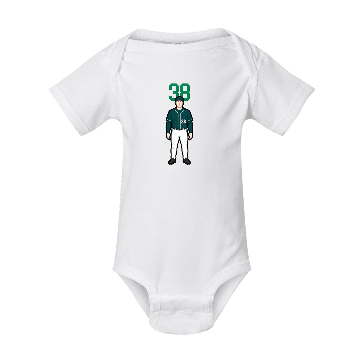 Baby Onesie — Number Top in White