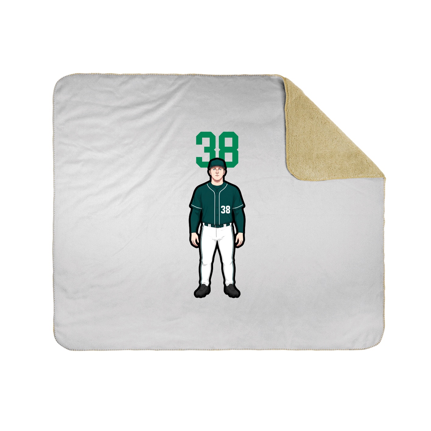 Throw Blanket — Number Top in White