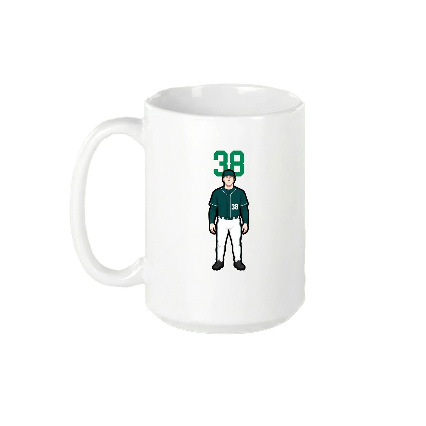 15oz Coffee Mug — Number Top in White