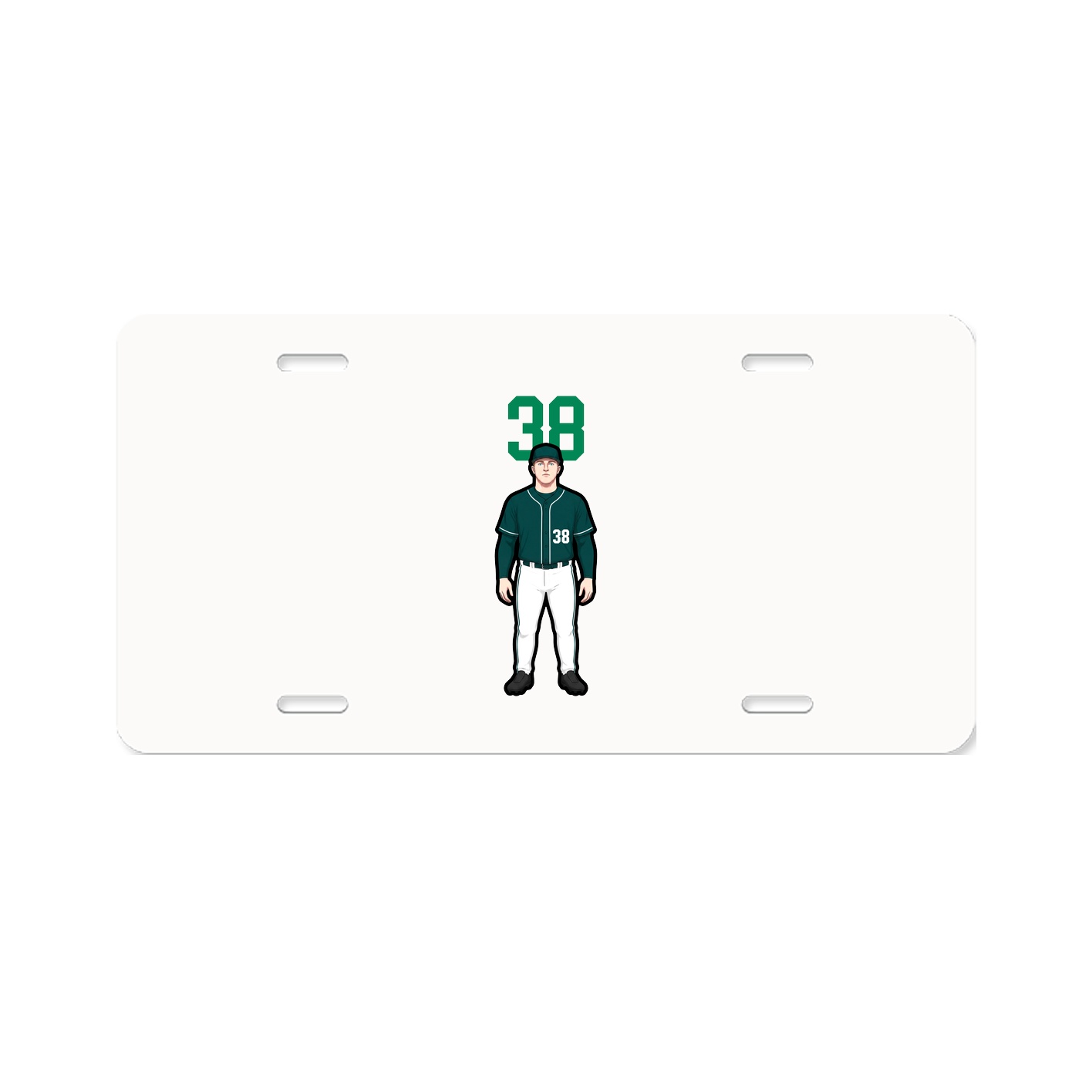 License Plate — Number Top in Classic