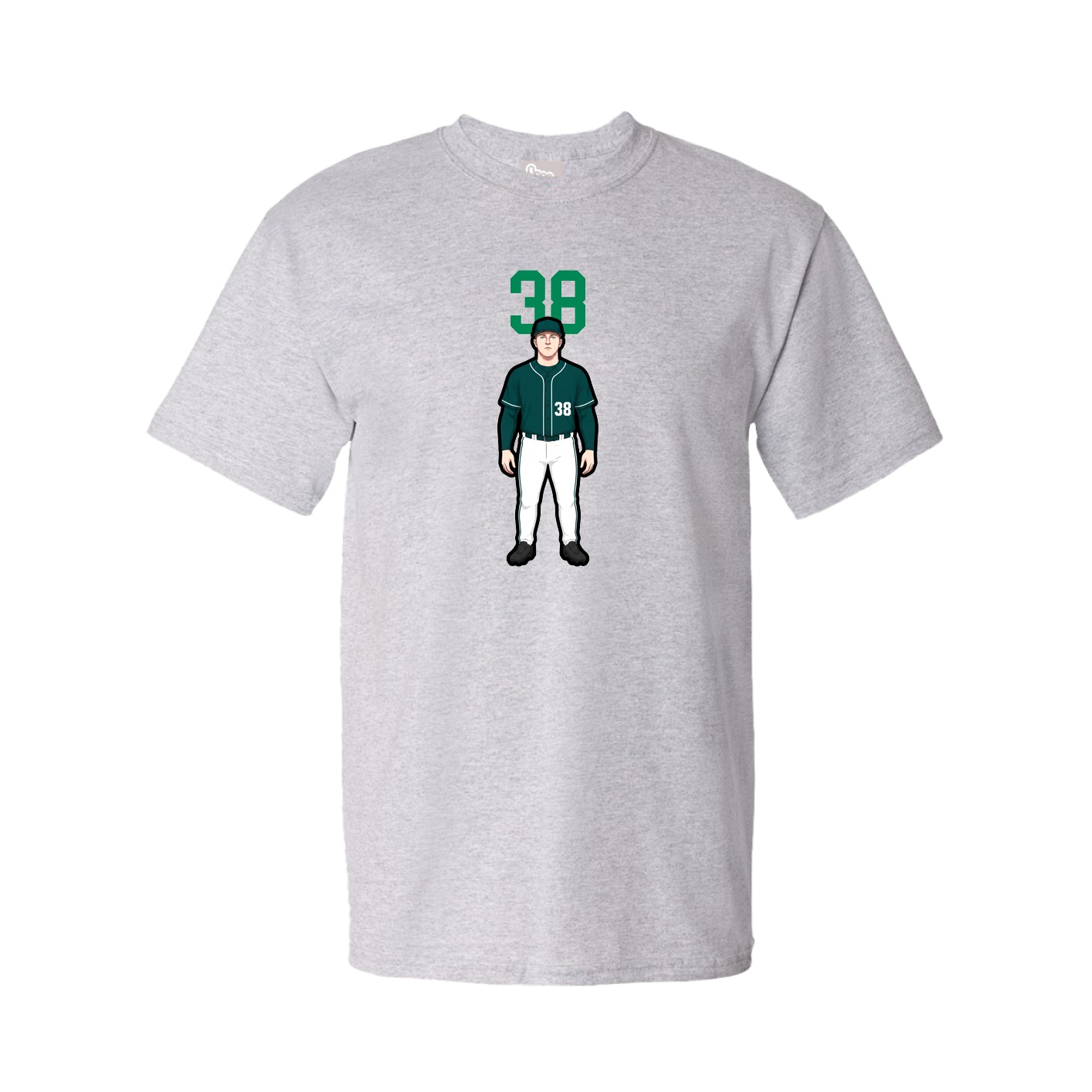 Youth Tee — Number Top in Grey