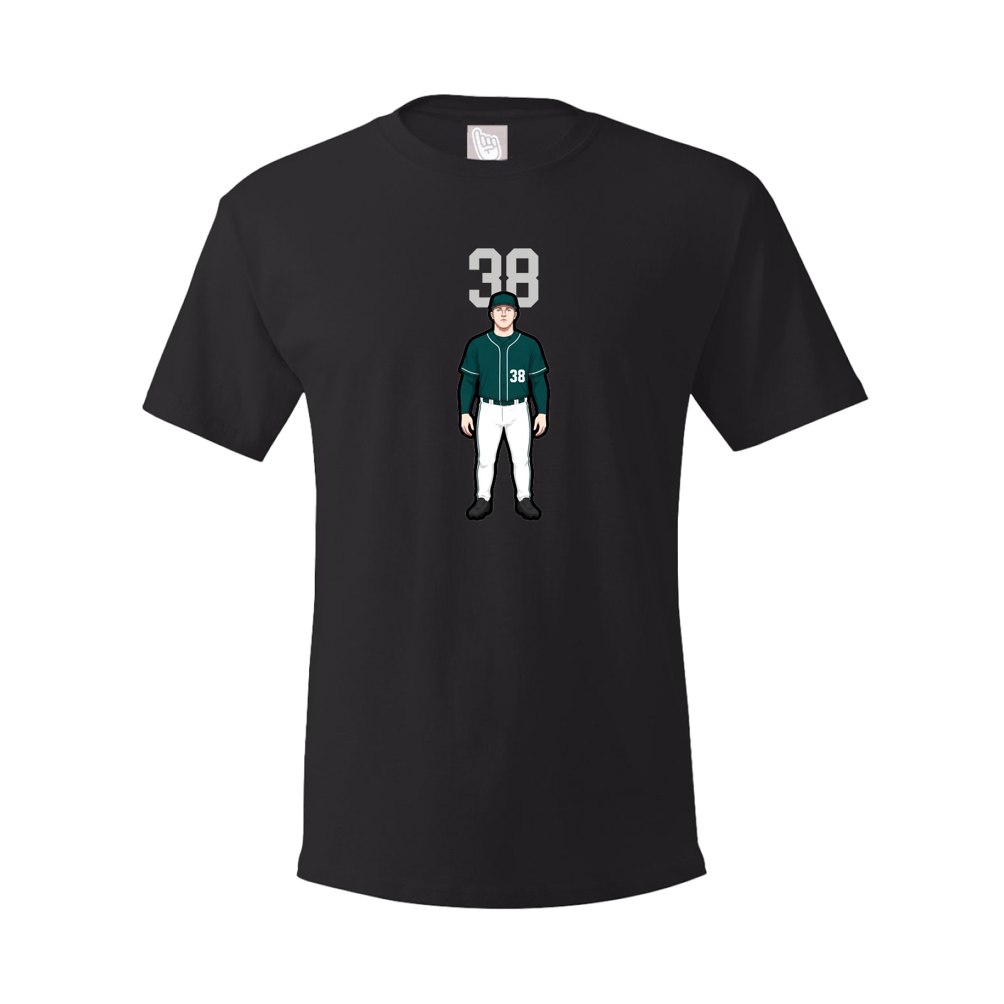 Youth Tee — Number Top in Black