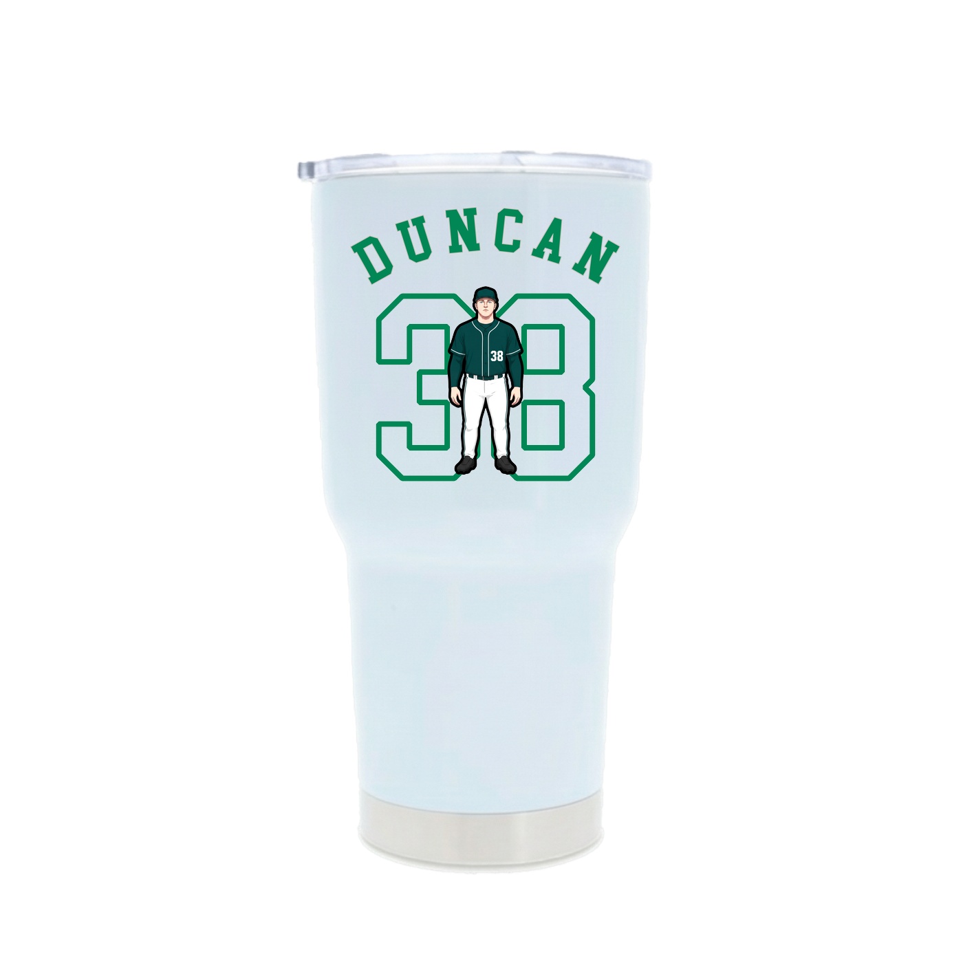 30oz Stainless Steel Tumbler — Shirsey Arch in White