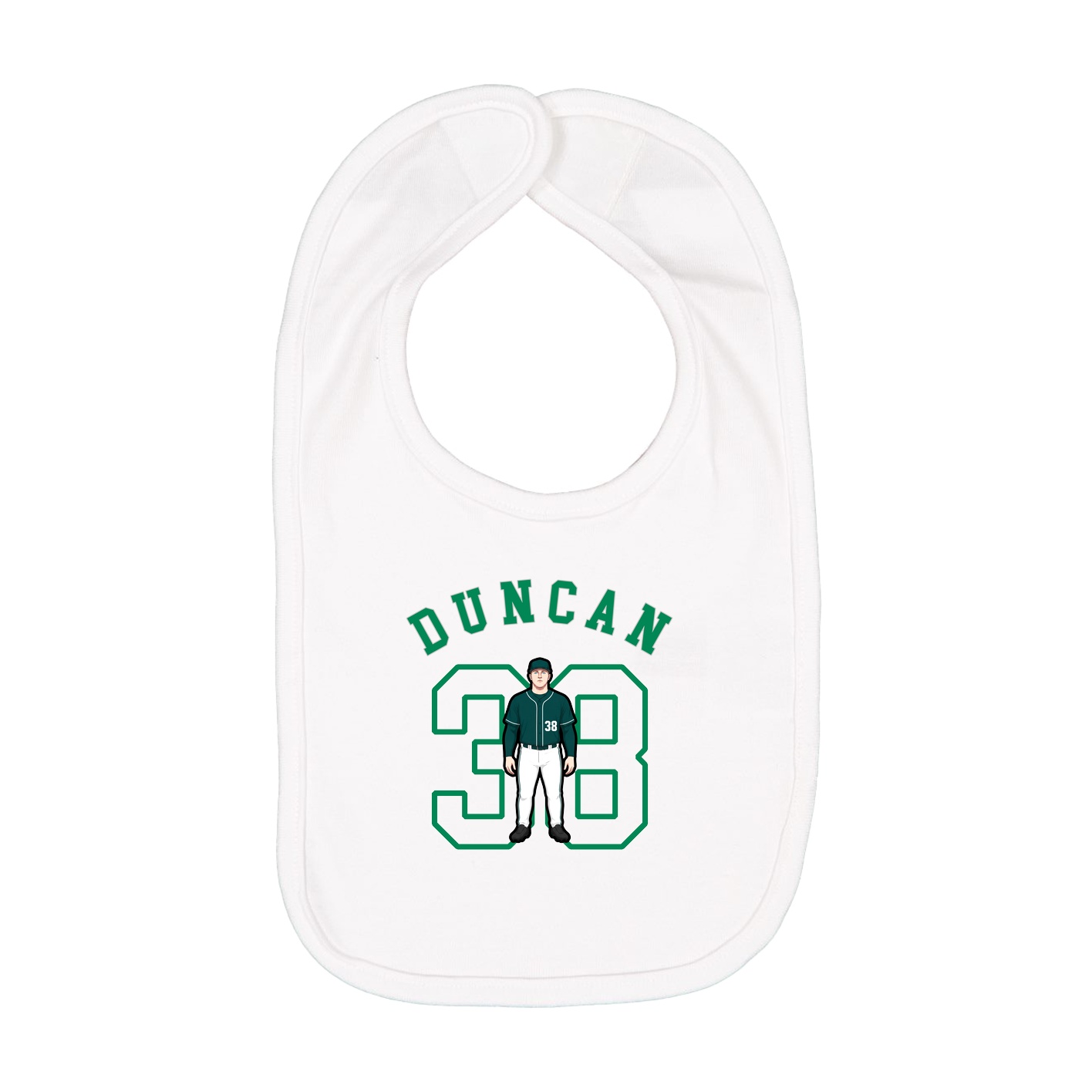 Infant Bib — Shirsey Arch in White