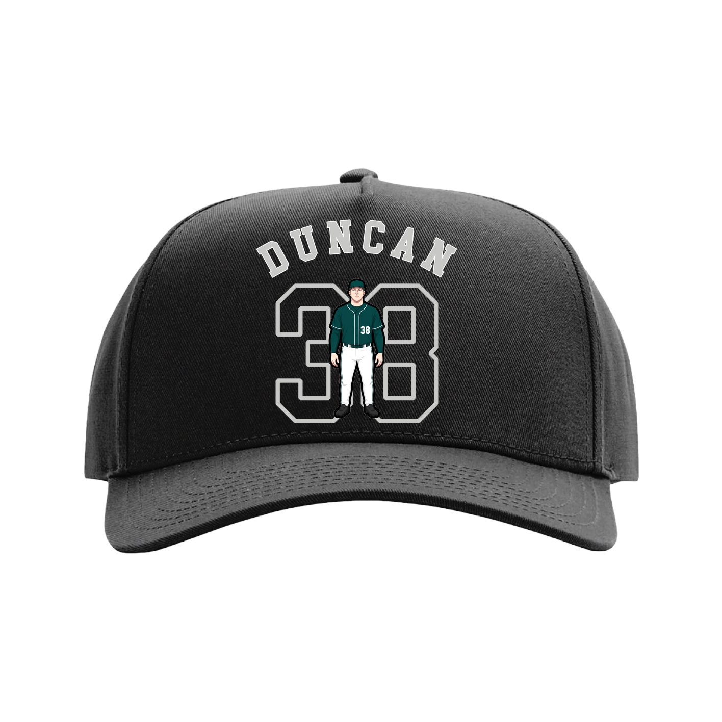 Full Fabric Five-Panel Champ Cap — Shirsey Arch in Black