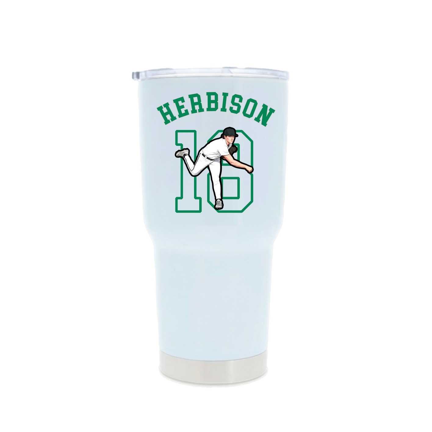 30oz Stainless Steel Tumbler — Shirsey Arch in White