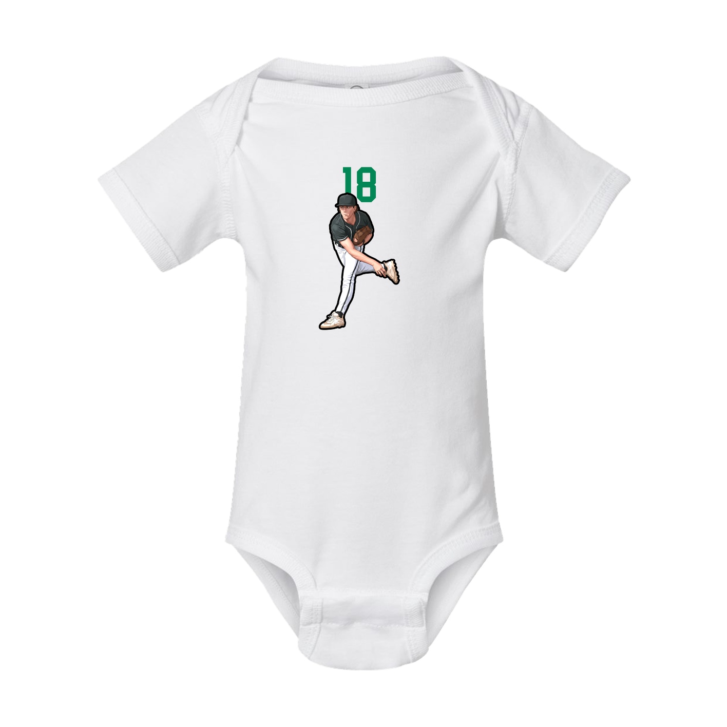 Baby Onesie — Number Top in White