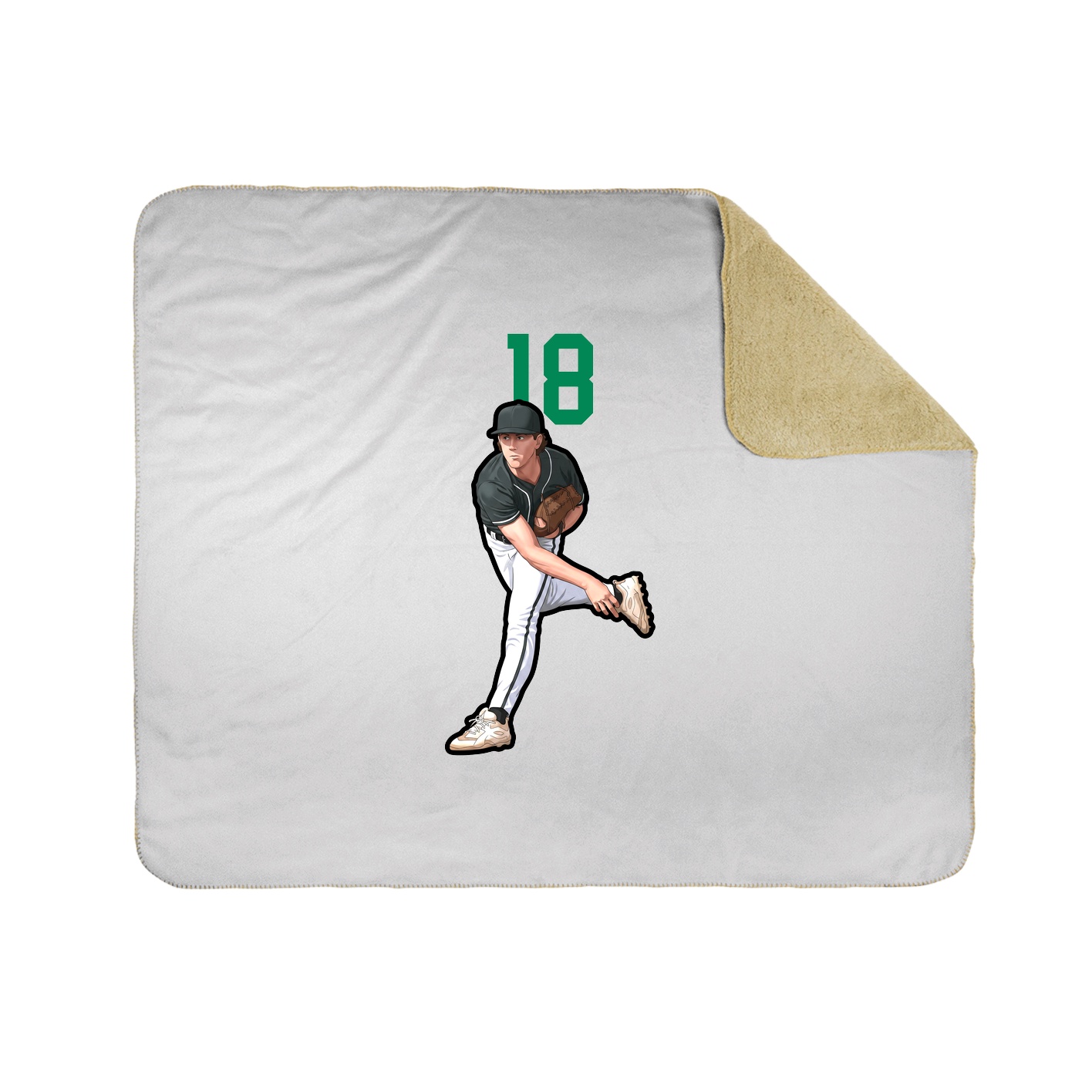 Throw Blanket — Number Top in White