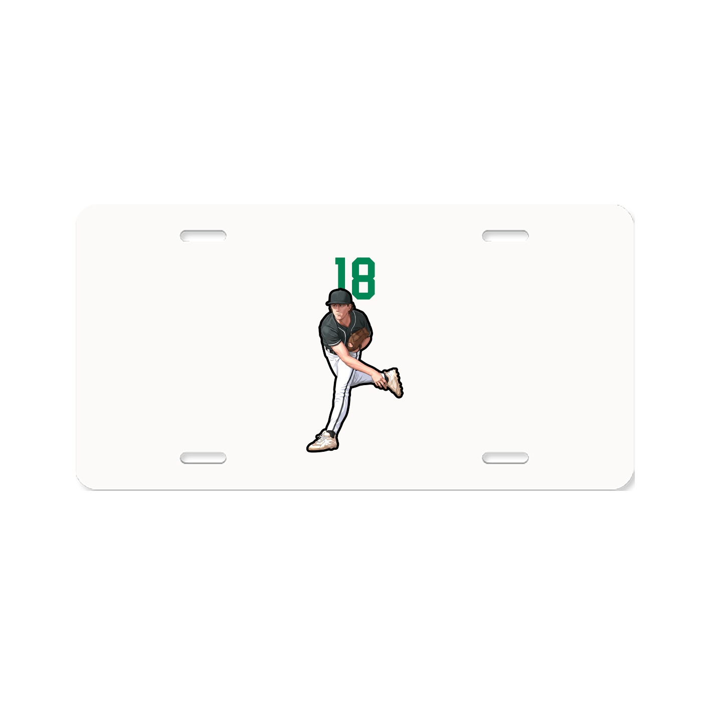License Plate — Number Top in Classic