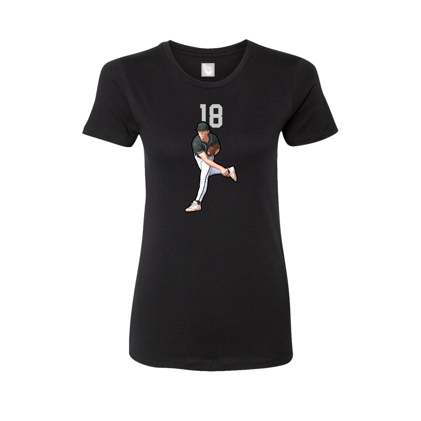 Womens Tee — Number Top in Black