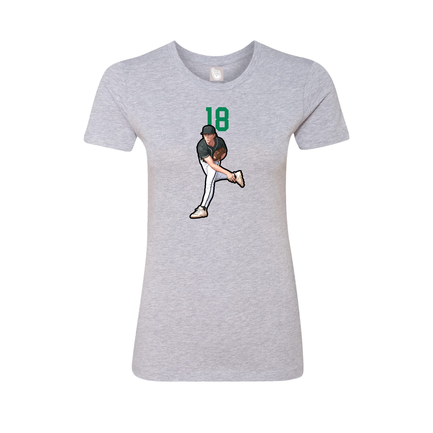 Womens Tee — Number Top in Grey