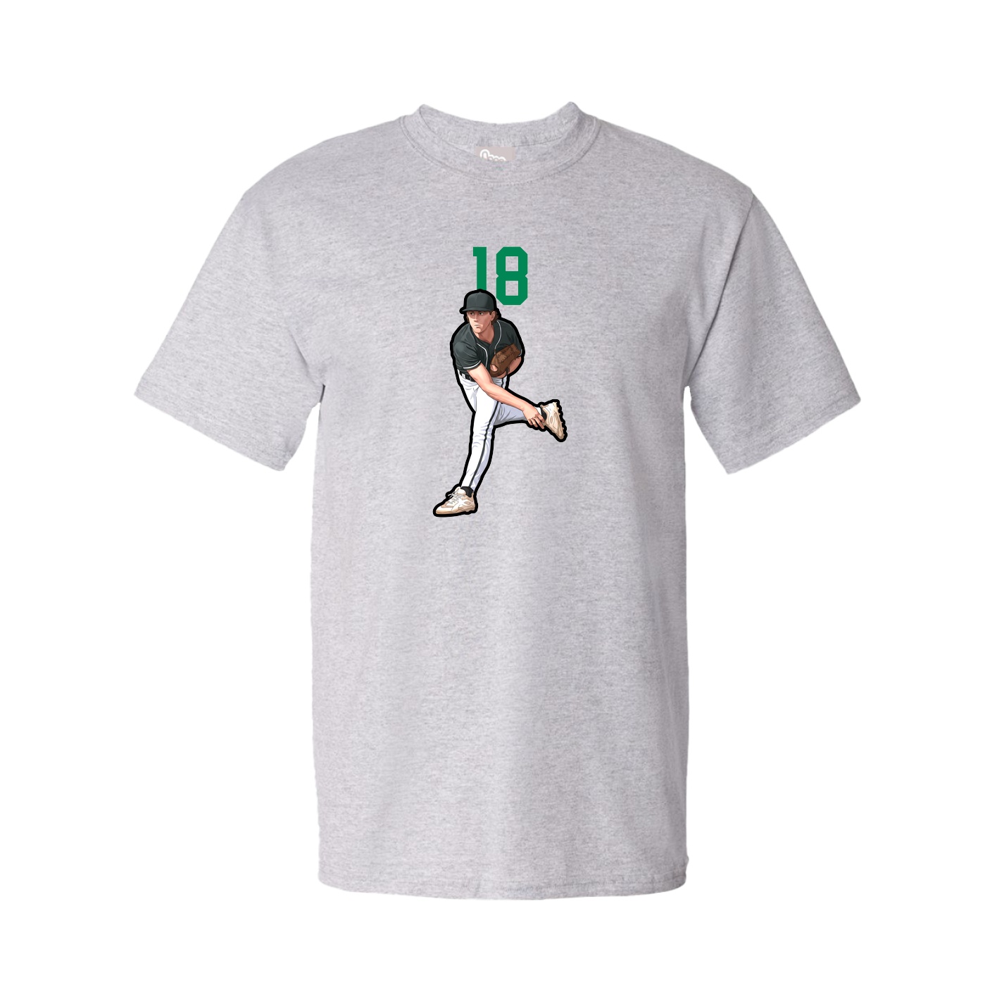 Youth Tee — Number Top in Grey