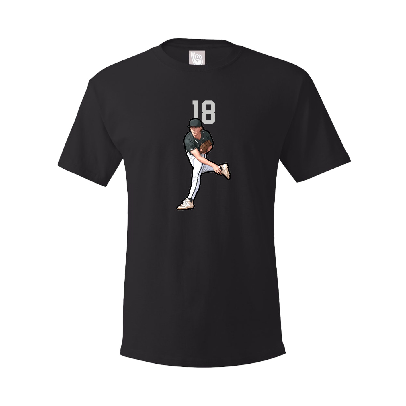 Youth Tee — Number Top in Black