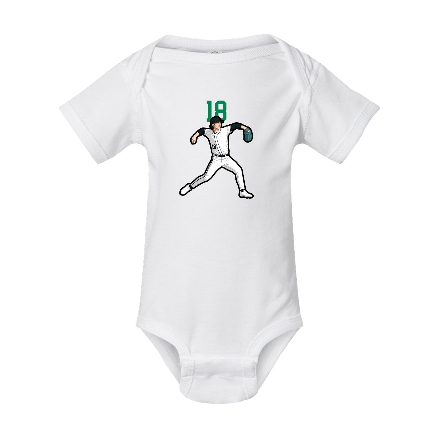 Baby Onesie — Number Top in White