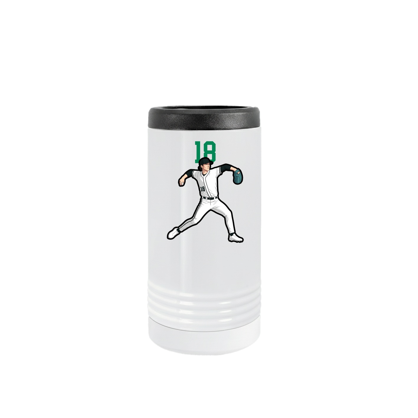 Slim Beverage Holder — Number Top in White
