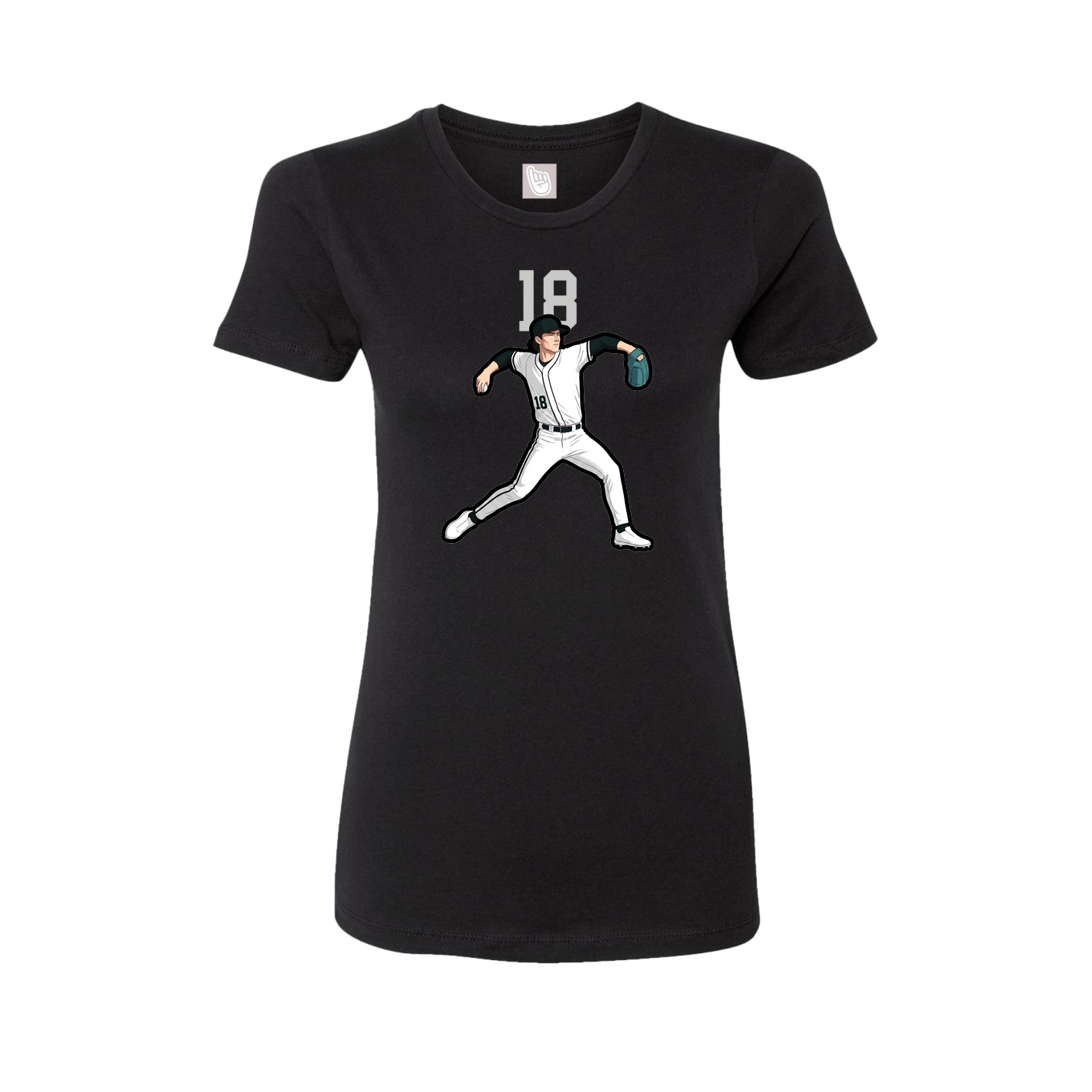 Womens Tee — Number Top in Black