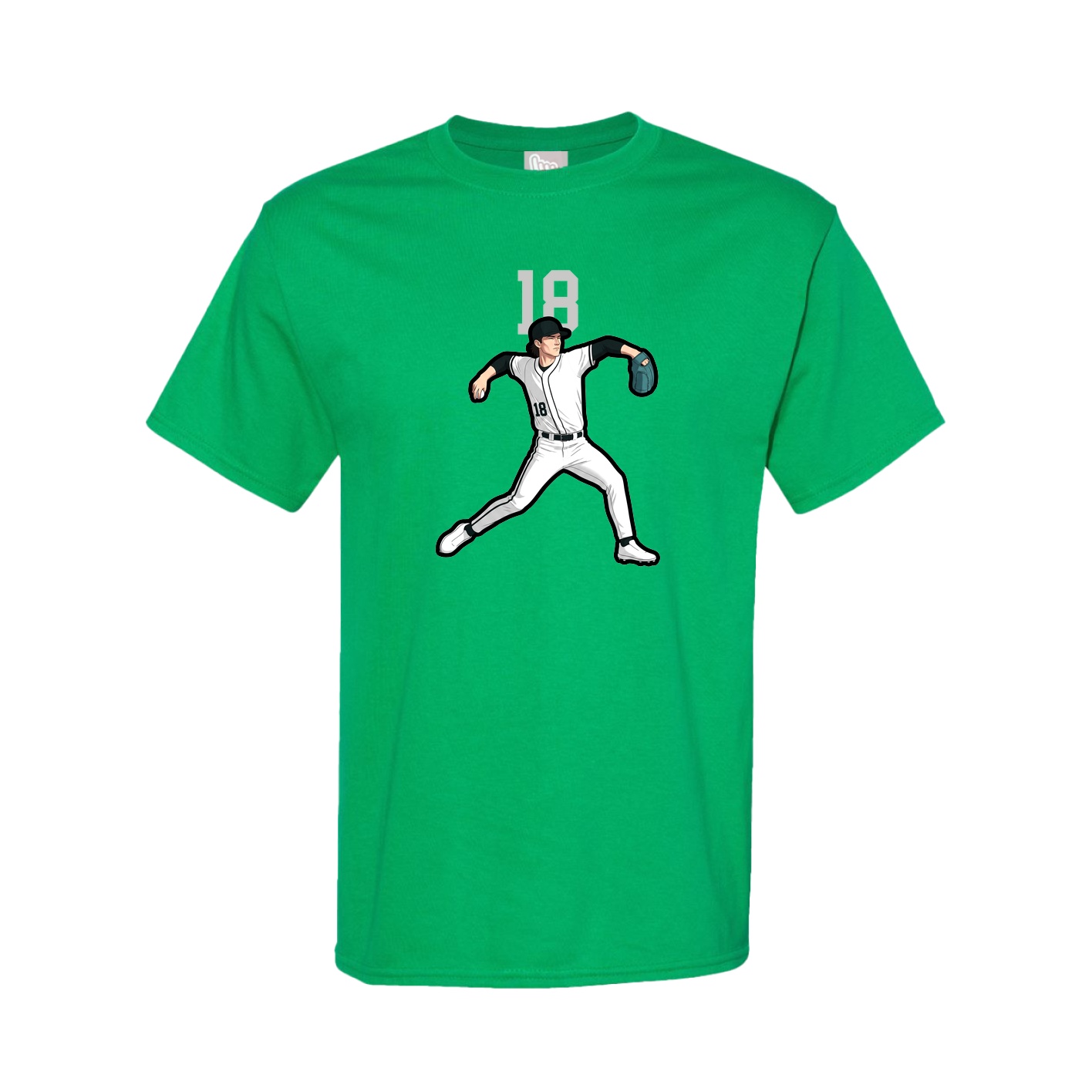 Youth Tee — Number Top in Green