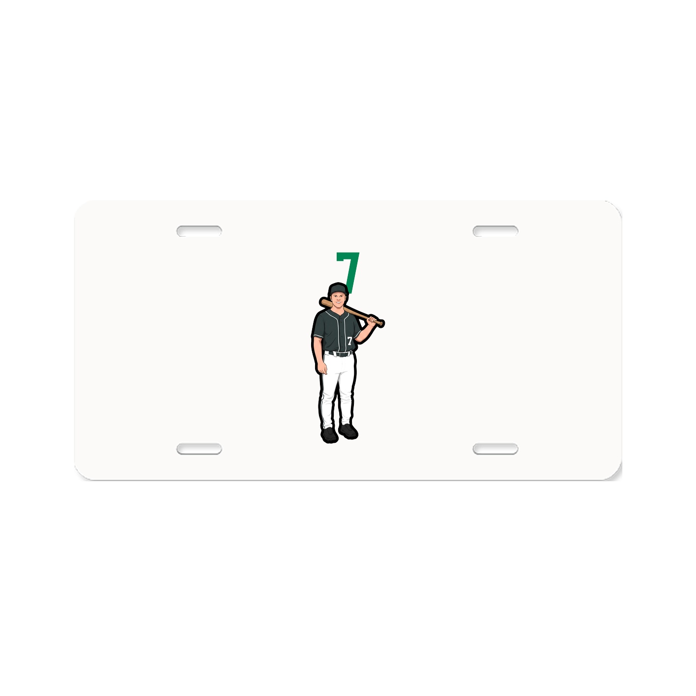 License Plate — Number Top in Classic