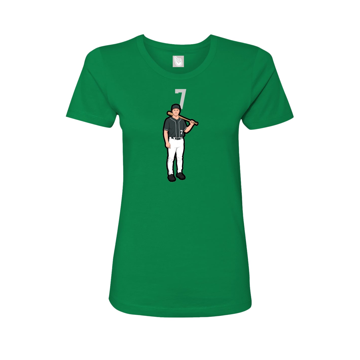 Womens Tee — Number Top in Green