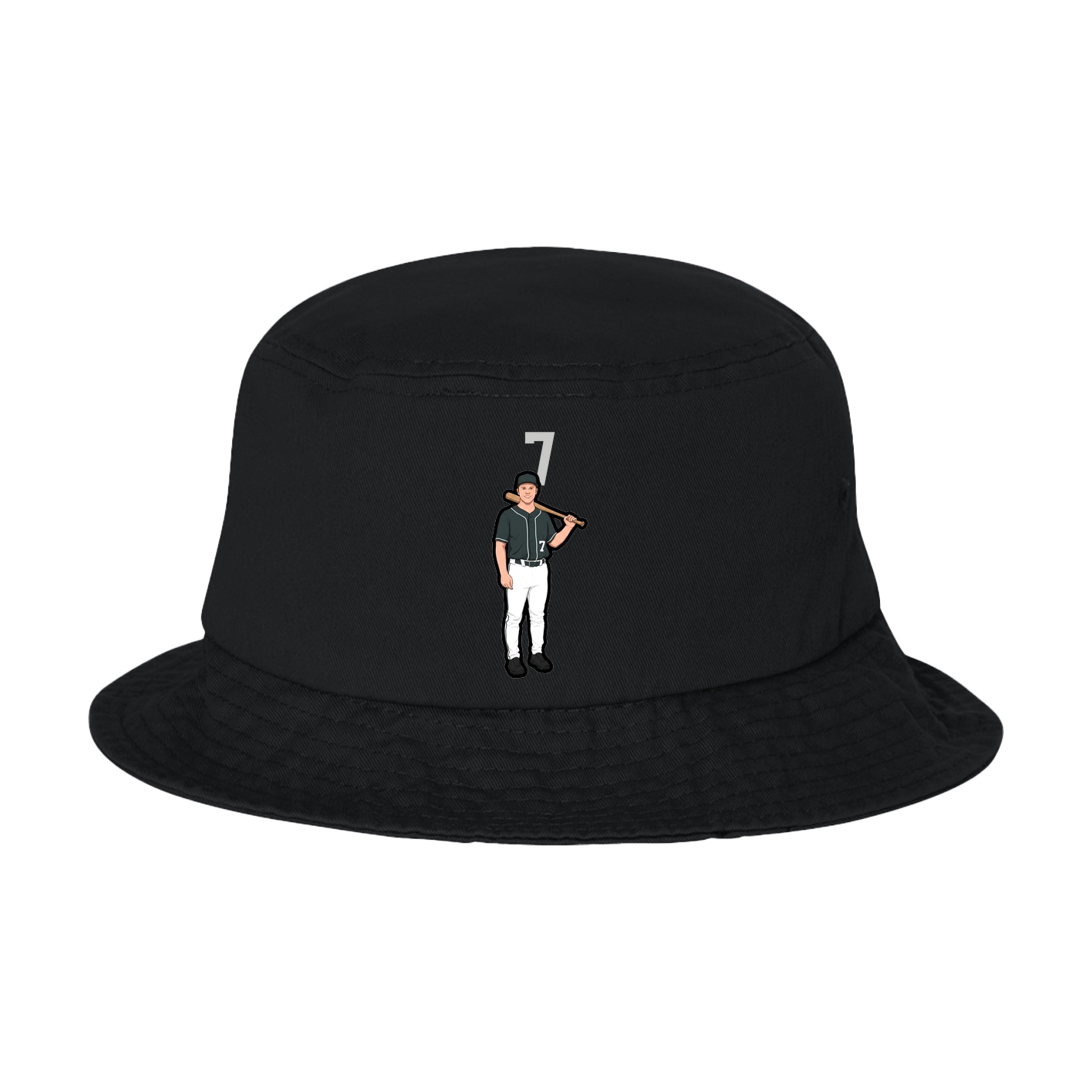 Bucket Cap — Number Top in Black