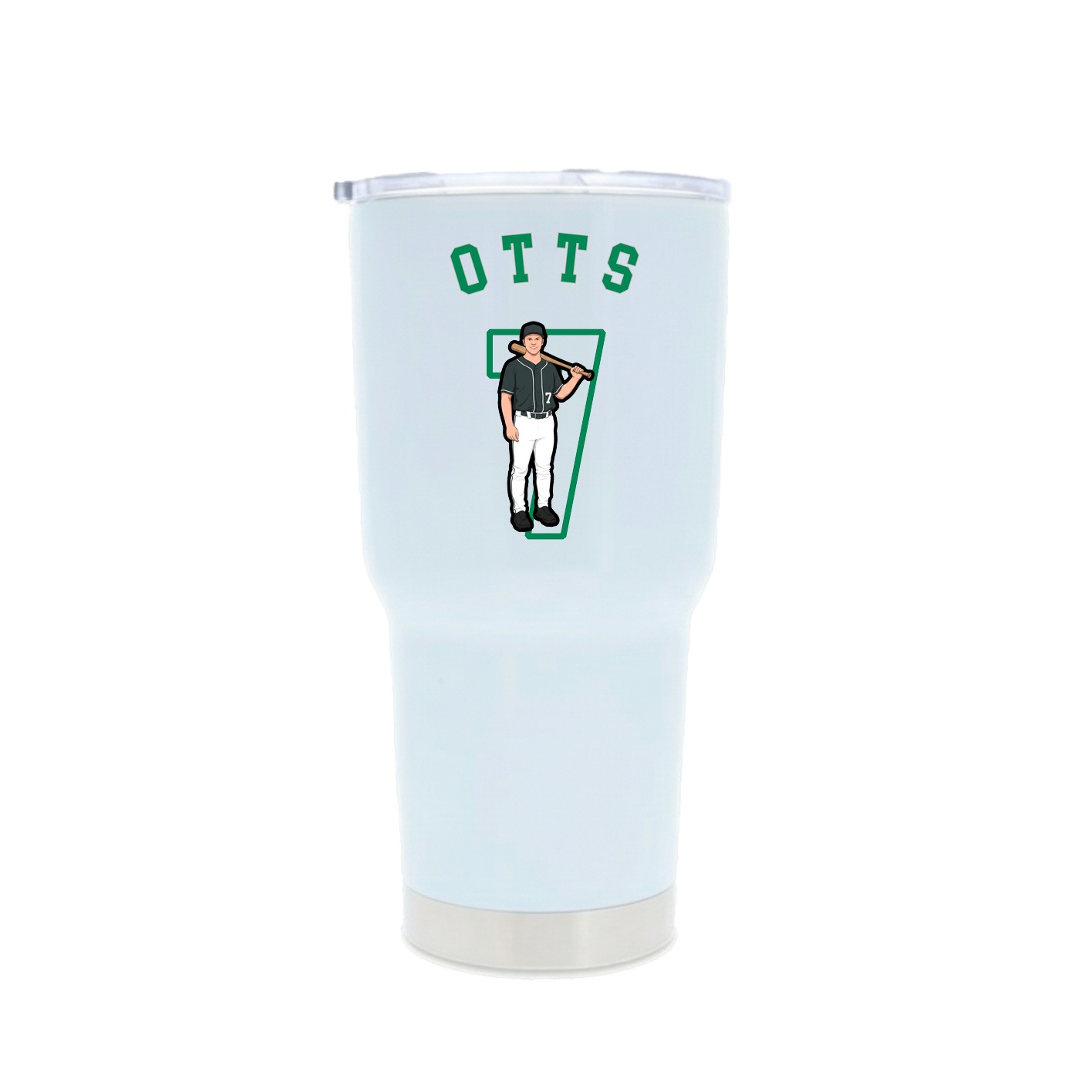 30oz Stainless Steel Tumbler — Shirsey Arch in White