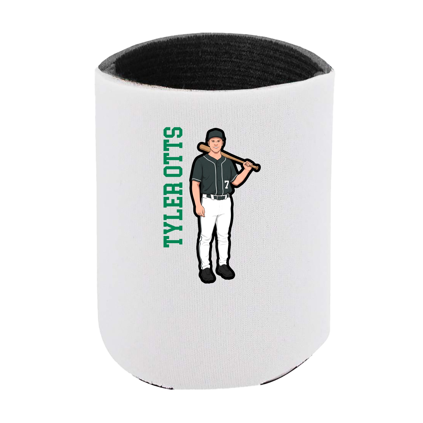 Can Holder — Name Vertical in White