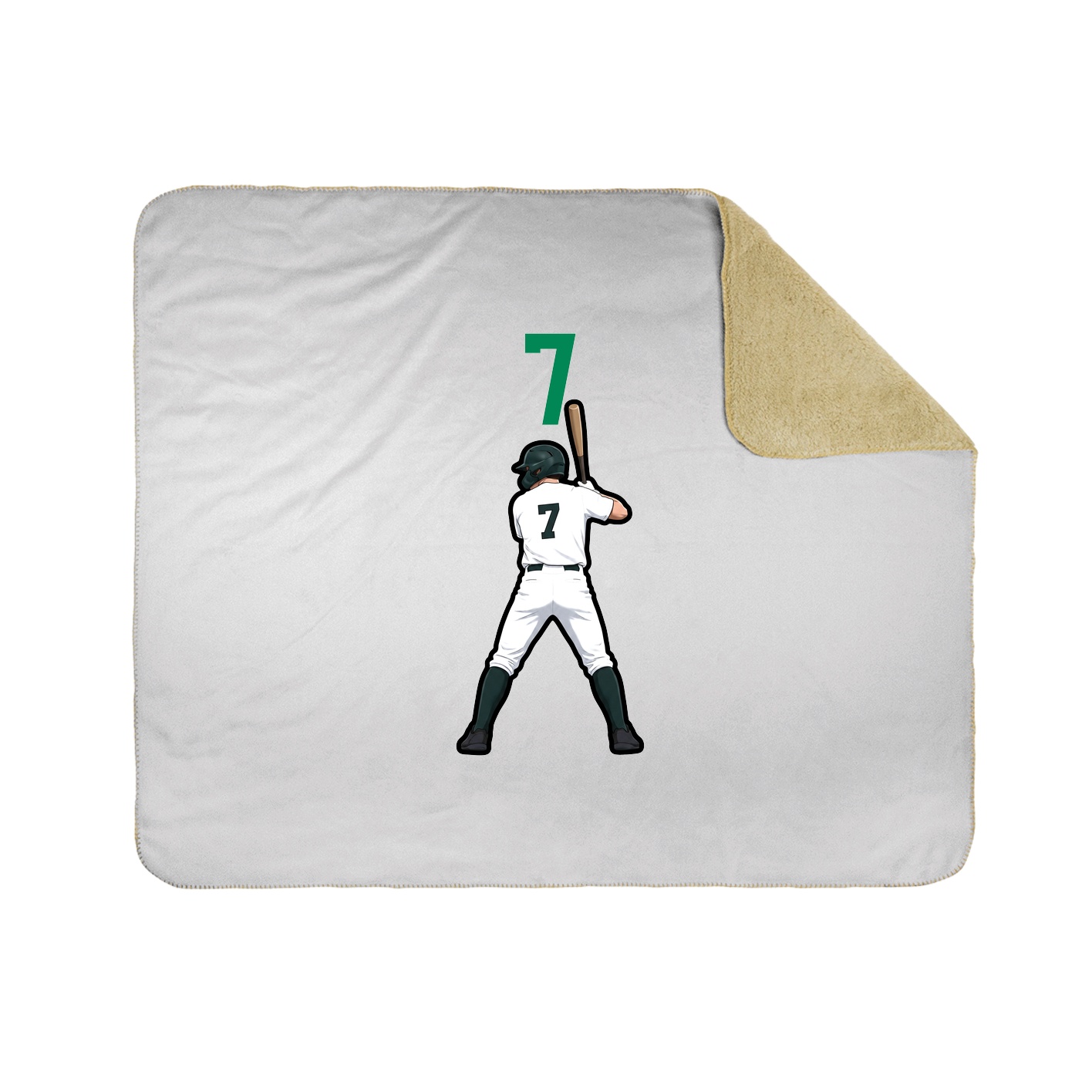 Throw Blanket — Number Top in White