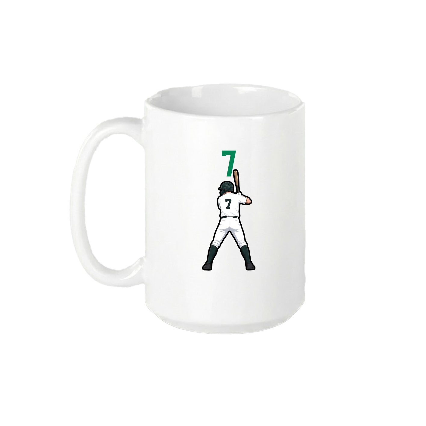 15oz Coffee Mug — Number Top in White