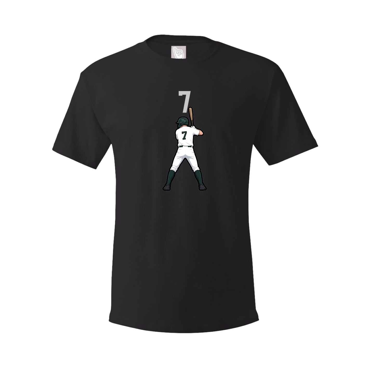 Youth Tee — Number Top in Black