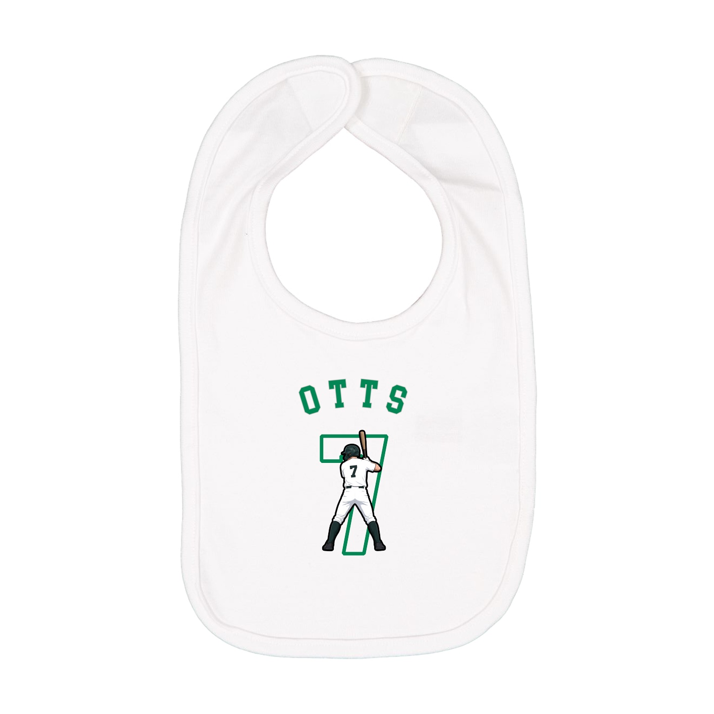 Infant Bib — Shirsey Arch in White