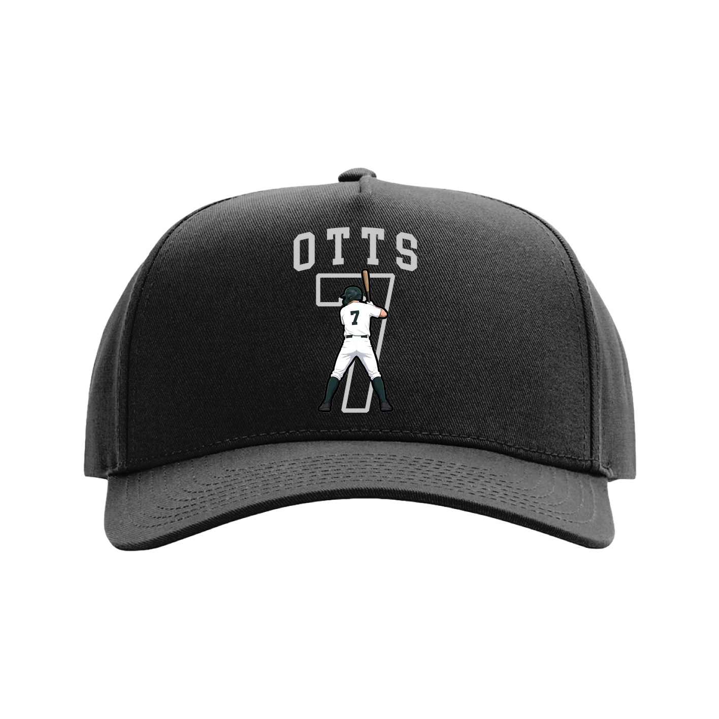Full Fabric Five-Panel Champ Cap — Shirsey in Black