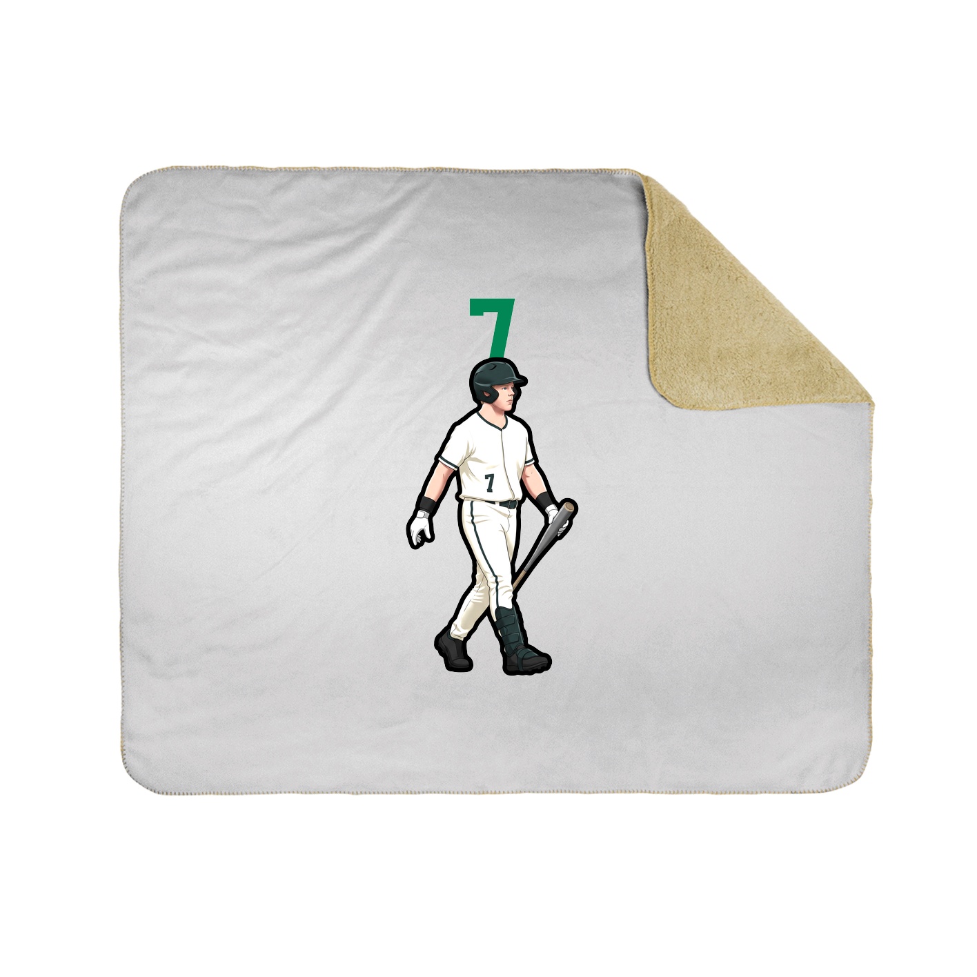 Throw Blanket — Number Top in White