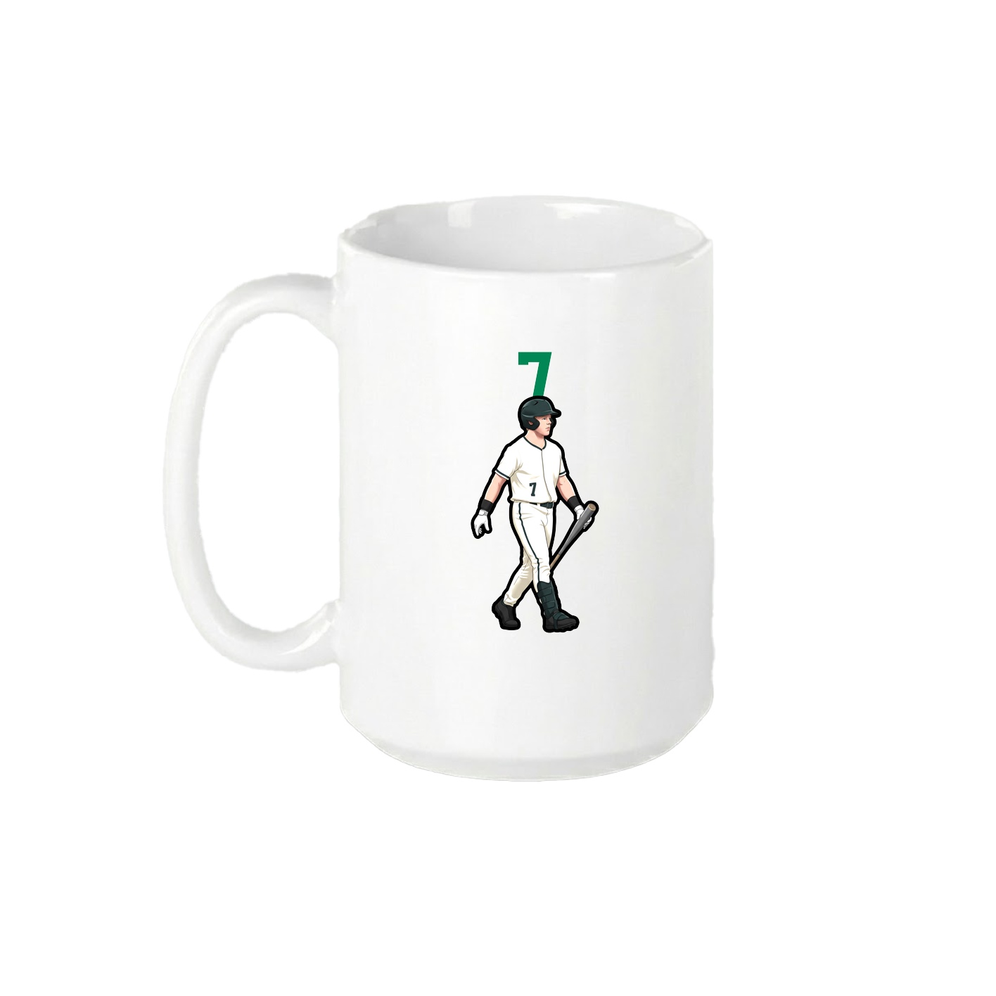 15oz Coffee Mug — Number Top in White