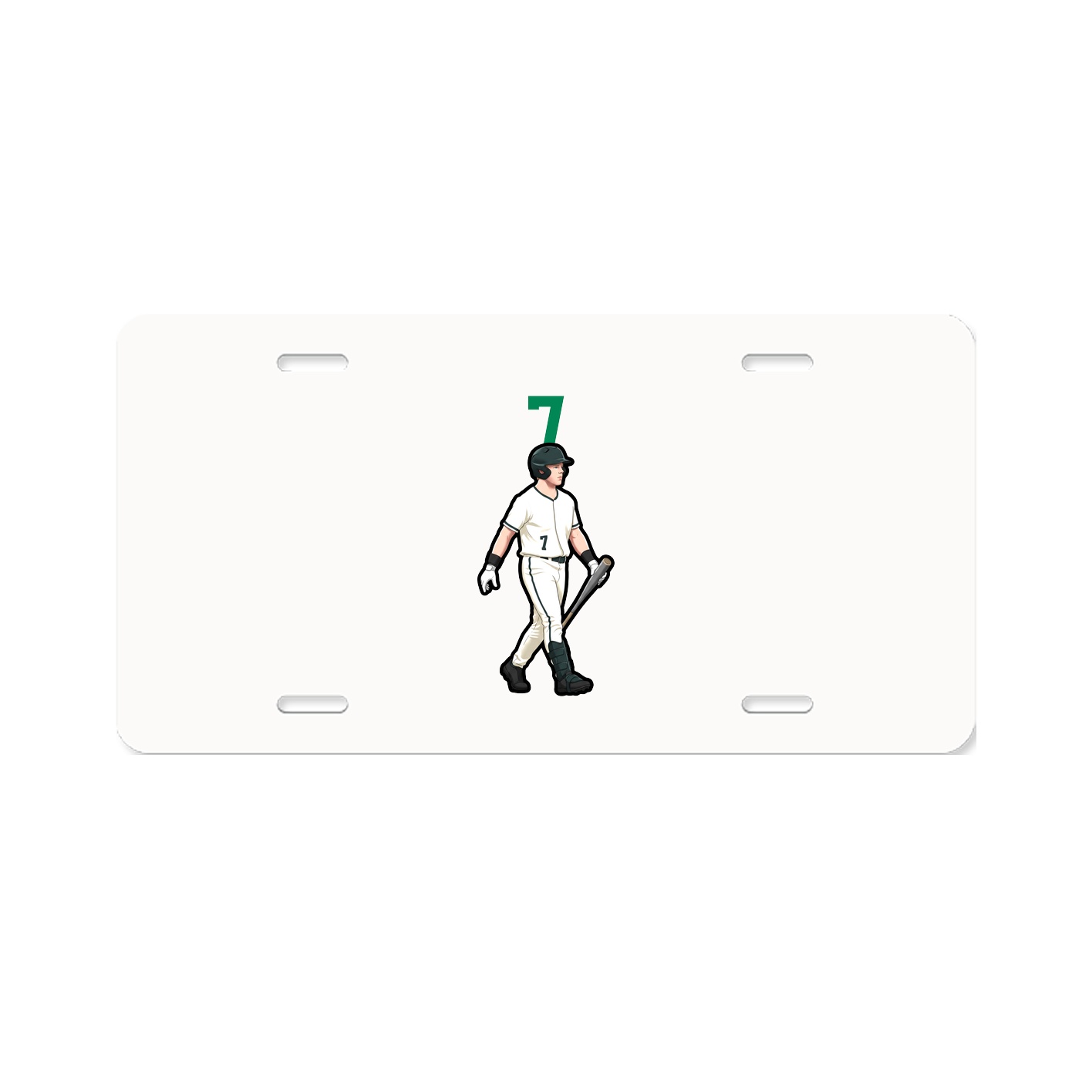 License Plate — Number Top in Classic