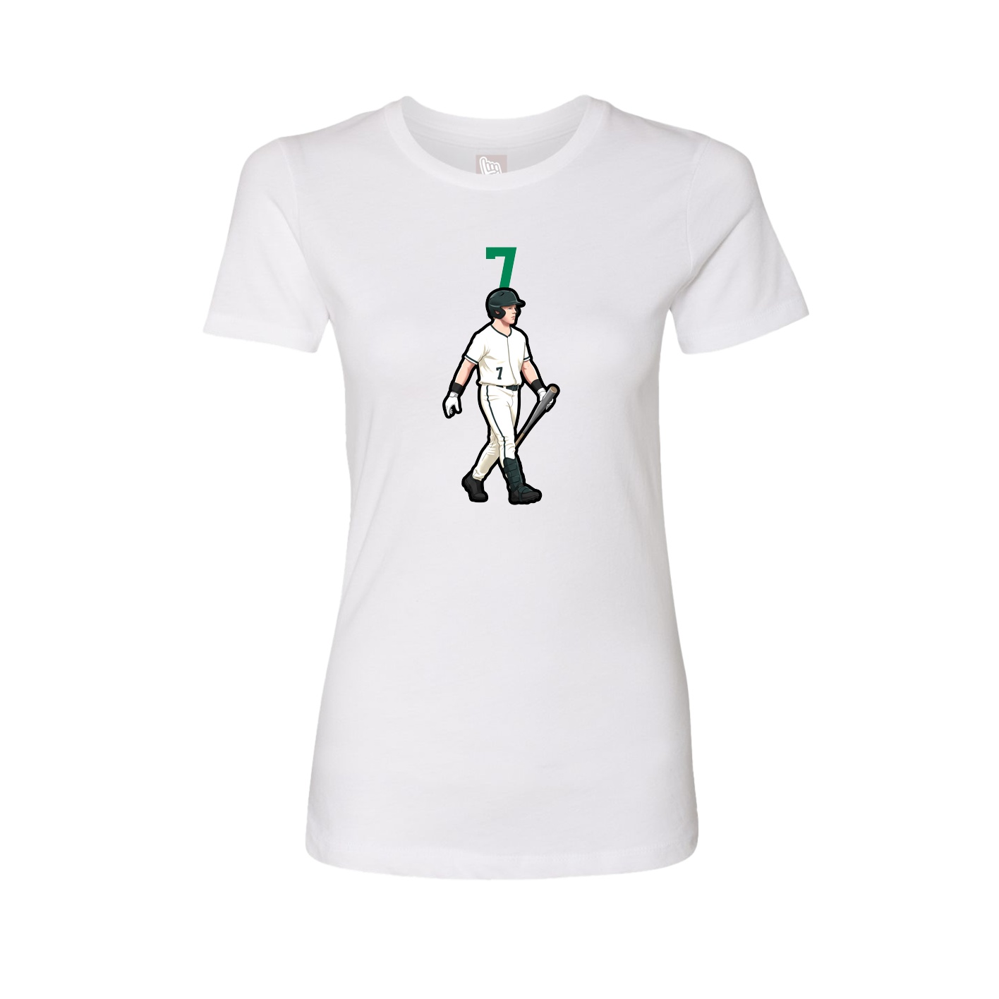 Womens Tee — Number Top in White