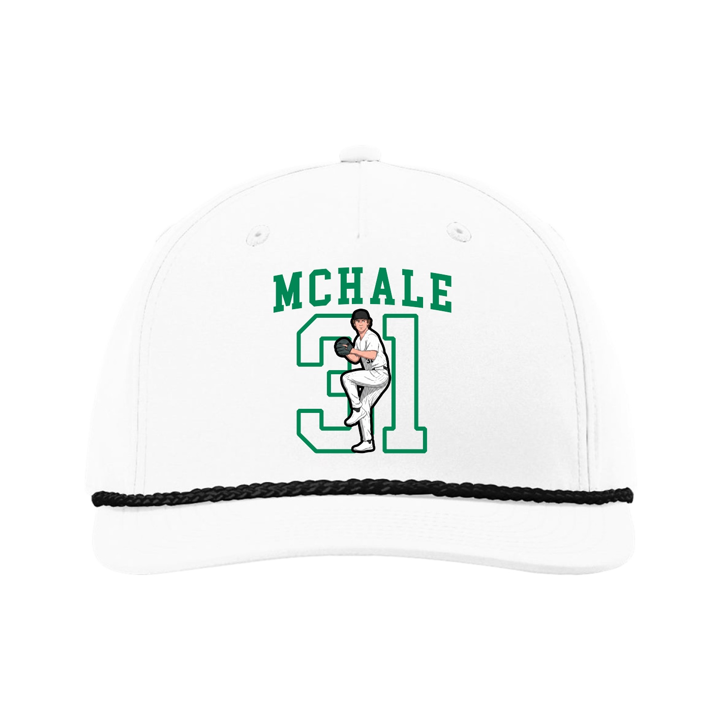 Five-Panel Classic Rope Cap — Shirsey in White