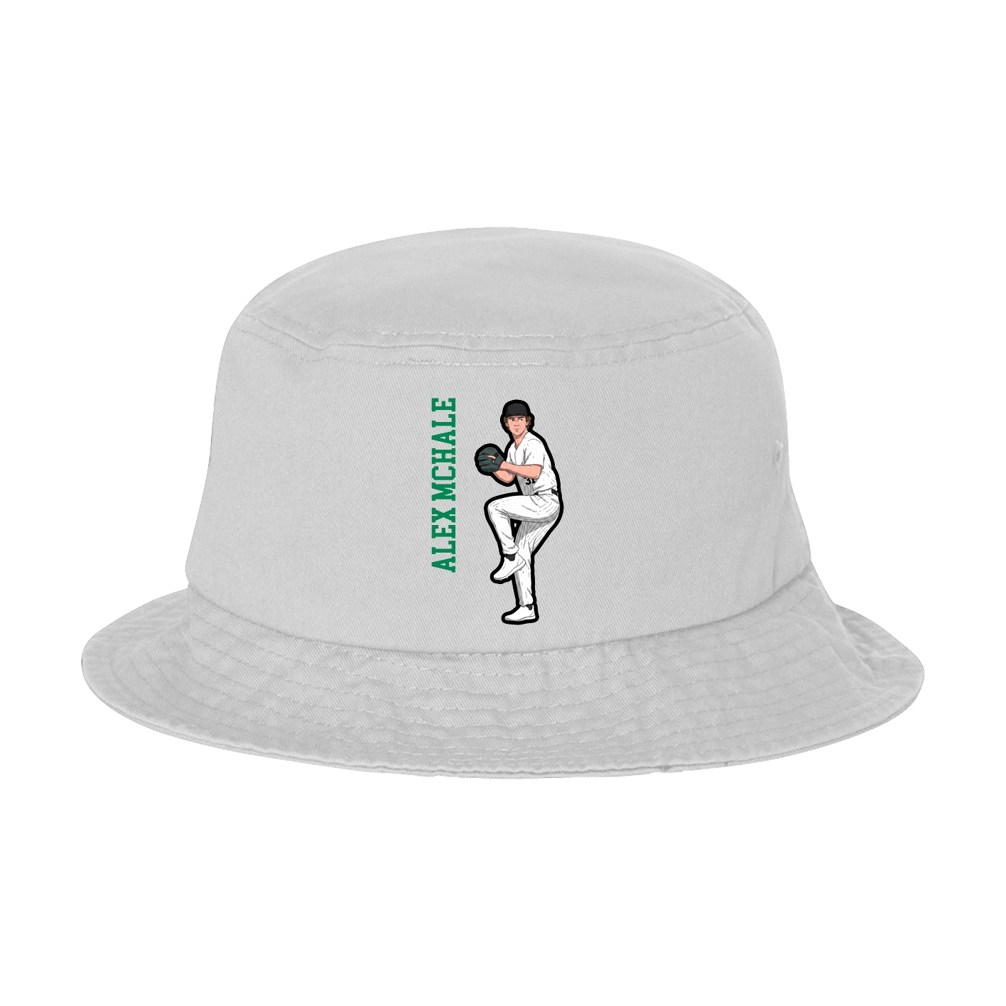 Bucket Cap — Name Vertical in White