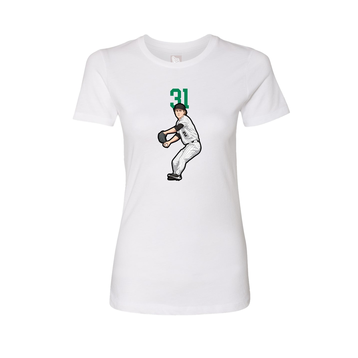 Womens Tee — Number Top in White