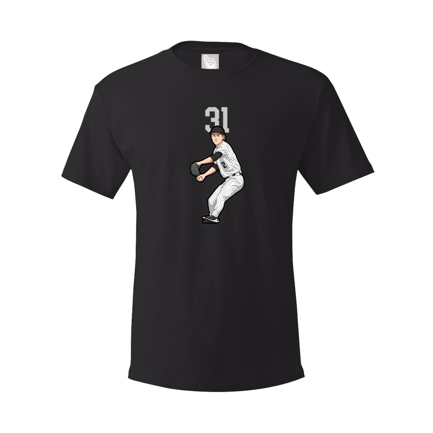 Youth Tee — Number Top in Black
