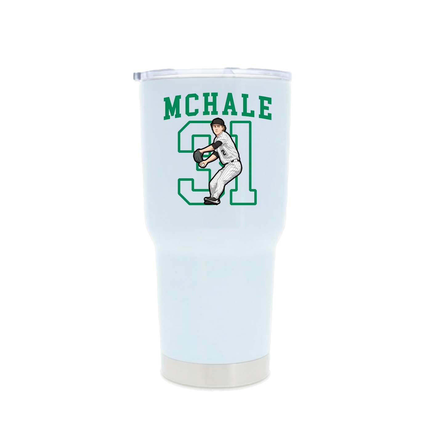 30oz Stainless Steel Tumbler — Shirsey in White