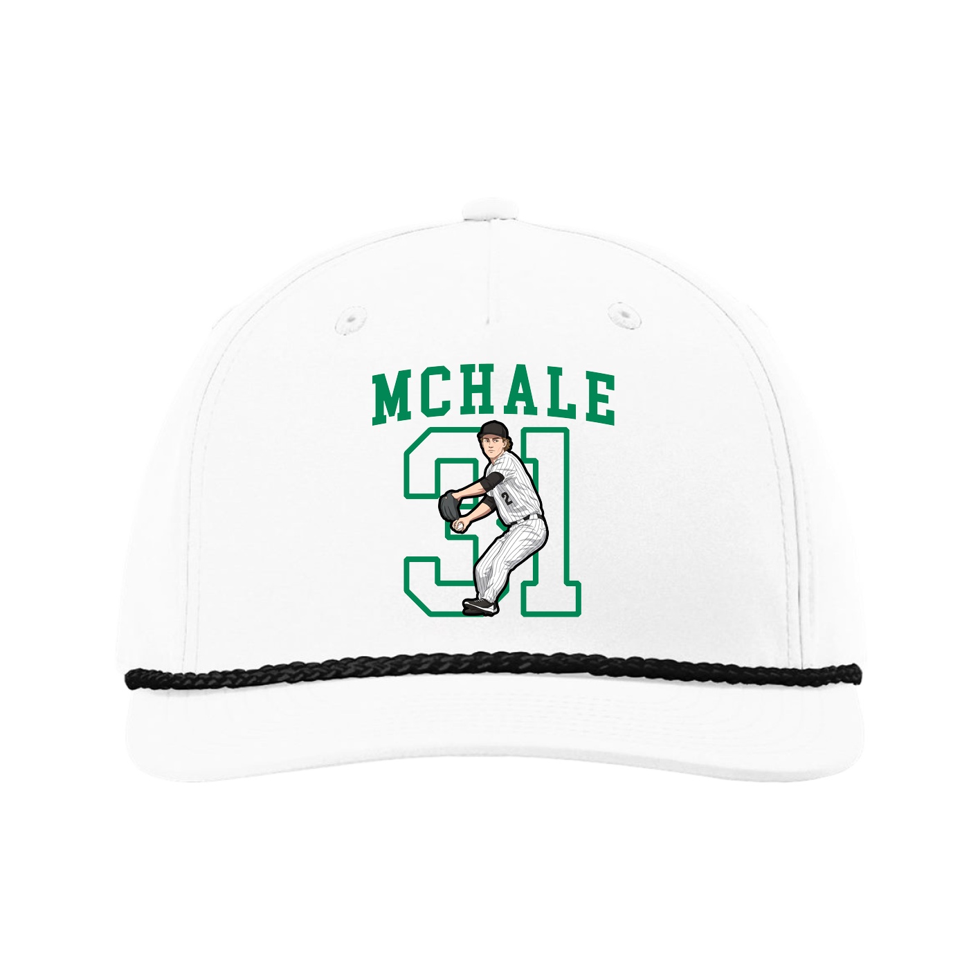 Five-Panel Classic Rope Cap — Shirsey in White